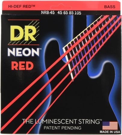 DR Strings NRB-45 HiDef Neon Red Saiten, 45-105